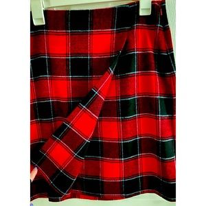 Red & Black plaid Talbots skirt.  Great for fall & winter!!